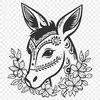 Artistic Donkey Stencil