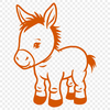 Beautiful Donkey In SVG - For Free Download, Commercial Use