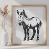 Free Standing Donkey Digital Art - PNG