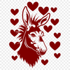 Artistic Donkey In SVG For Free Download