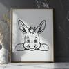 Donkey Vector Drawing In SVG, PNG, PDF And DXF Formats