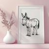 Creative Standing Donkey Stencil