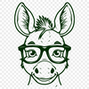 Free Unique Donkey Stencil PNG - Commercial Use