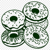 Delightful Donut Design A stylized illustration of a donut made from a single piece of dough.