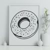 Stylized Sugar Treat Clip Art A stylized illustration of a donut, suitable for vector design or clip art.
