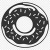 Sweet Donut Illustration Design A stylized vector illustration of a donut, suitable for various designs.