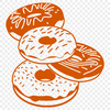 Colorful Donut Vector Graphic A 2D illustration of a donut with a ring-shaped body and a hole in the center.