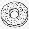 Sweet Dessert Graphic Design A colorful illustration of a ring-shaped dessert with frosting and sprinkles.