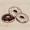 A colorful donut illustration made from vector graphics, suitable for various uses.