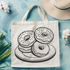 Vector Donut Illustration A stylized illustration of a donut, vector graphic dessert design.