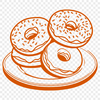 Glazed Treat Vector Art A colorful illustration of a glazed donut on a white background.
