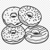 Donut Graphic Vector Art A stylized illustration of a donut, suitable for graphic design projects.