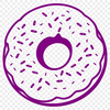 A digital illustration of a single glazed donut on a white background.
