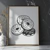 Beautiful Dessert SVG Image A sweet treat featuring a donut as a vector illustration.