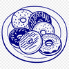 Colorful Donut Design for Digital Use A colorful donut illustration suitable for printing or digital use.