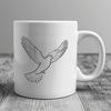 Dove Perched on a Branch SVG Illustration A white dove perched on a branch, rendered as a vector graphic in SVG format.