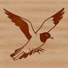 A white dove perched on a branch, created as a scalable vector graphic.