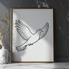 Simple Dove Illustration A digital illustration of a dove in simple vector lines.
