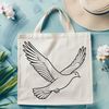 Free Vector Dove Design A simple illustration of a dove in flight, suitable for vector art and design projects.