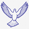 White Dove Perched on Branch A white dove perched on a branch, used as a symbol in various religious contexts.