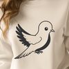 Close-up Dove Design for Clip Art and Stencil Use Close-up illustration of a dove, a type of bird, created in vector format.