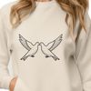 Beautiful Free Bird Clip Art SVG A detailed illustration of a white dove with spread wings in flight.