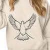 SVG Clip Art Bird Icon A white dove perched on a branch, illustrated in vector format.