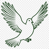Bird Silhouette Graphic A graphic design element featuring a dove perched on a branch.