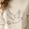 Beautiful Bird Illustration Vector A simple illustration of a white dove with outstretched wings, suitable for vector art designs.