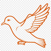 Peaceful Bird Silhouette A digital illustration of a dove in vector format.