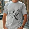 Geometric Dove Outline An outline design of a dove created with precise geometric shapes for easy editing.