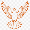 Free Dove Clip Art A white dove perched on a branch, symbolizing peace and calmness.
