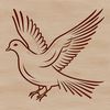 Illustrative graphic of a dove, ideal for vector design projects.