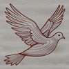 A dove perched on a branch in detailed vector format.