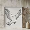 A vector illustration of a dove, a symbol often associated with peace and serenity in various religious contexts.