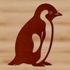 Flippers Up Penguin Icon A single penguin standing on the ice with flippers raised.