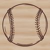 Baseball Illustration with Texture Details A vector illustration of a baseball with stitching and texture details.