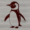 Free Vector Art of a Bird A simple illustration of a penguin in vector format, suitable for various uses including digital design and crafting.