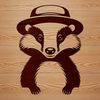 Illustration of a badger, a wild animal known for its distinctive markings and behavior.