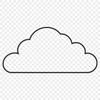 Free Cloud Clipart for Digital Use A white cloud icon designed as vector art for digital use in web design and graphics.