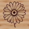 Blooming Floral Vector Design A detailed illustration of a daisy flower, ideal for use in vector art designs and projects.