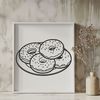 Sweet Treat Dessert Design A donut-shaped dessert made with a variety of sweet ingredients, served as a treat.
