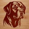 Vector Dog Portrait SVG Artwork A detailed digital illustration of a Rottweiler's head, suitable for various design applications.