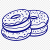 Beautiful Donut Clip Art A sweet donut dessert made from intricately designed vector art.