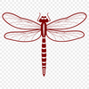 A detailed illustration of a dragonfly in vector format, suitable for cutting machine designs or clip art projects.