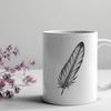 High-Quality SVG Clip Art Feather Design A high-quality vector feather illustration suitable for digital design and crafting.