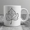 Leaf Vector Silhouette A single leaf with simple veins and a rounded tip, suitable for clip art and vector design projects.