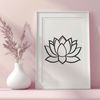 Elegant Lotus Flower Icon A stylized illustration of a lotus flower with multiple petals, suitable for various design purposes.