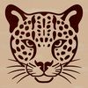 Large Cat Face Illustration in SVG Format An isolated vector graphic of a large cat's face, showcasing its unique features.