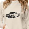 Vector Pickup Truck Graphic A digital representation of a pickup truck, created as a vector graphic for various design applications.